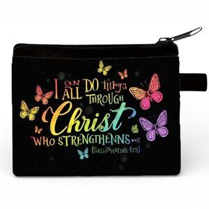 NEW - 002 Christian Bible Makeup Bag Pouch - Cosmetic Bags - SMALL